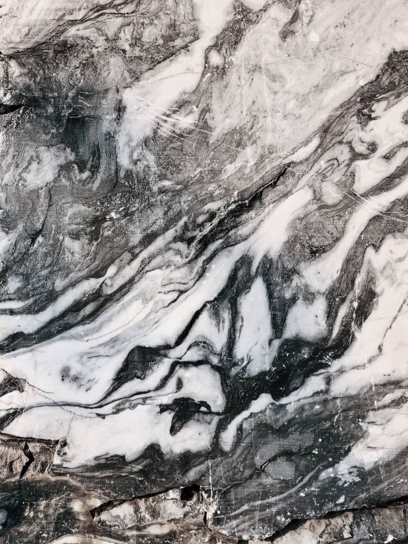 Gray And Black Marble Slab 1451474